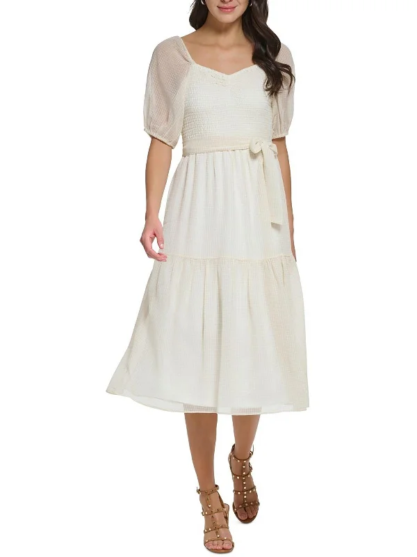 High-quality fabrics Womens Casual Midi Fit & Flare Dress