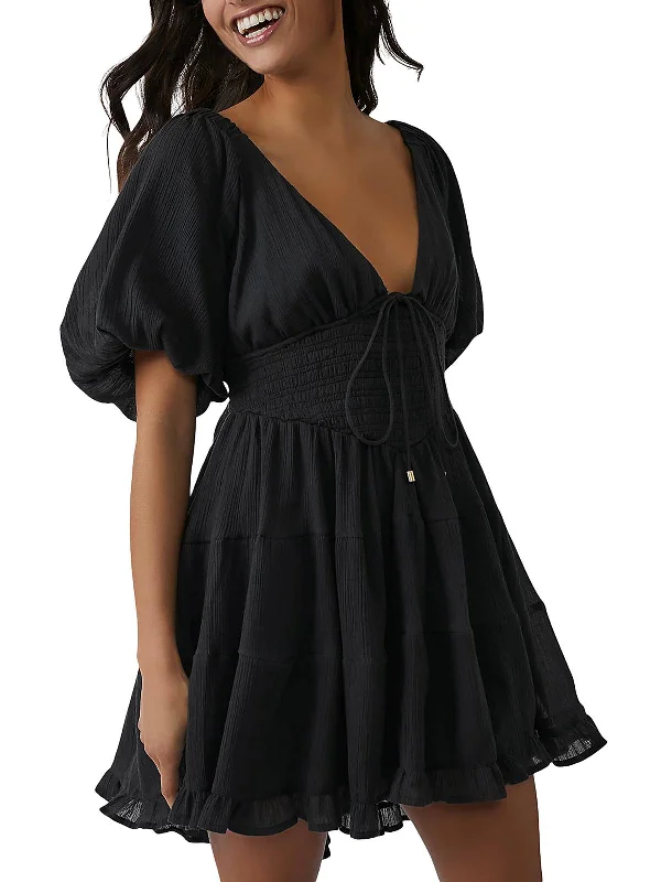 Noble Temperament Womens Cotton Smocked Sundress
