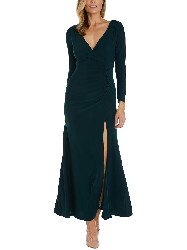 High-quality fabrics Womens Jersey Ruched Evening Dress