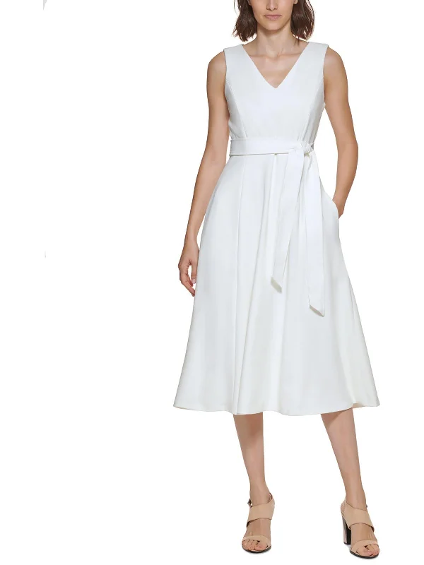 Street Fashion Style Womens Office Career Fit & Flare Dress