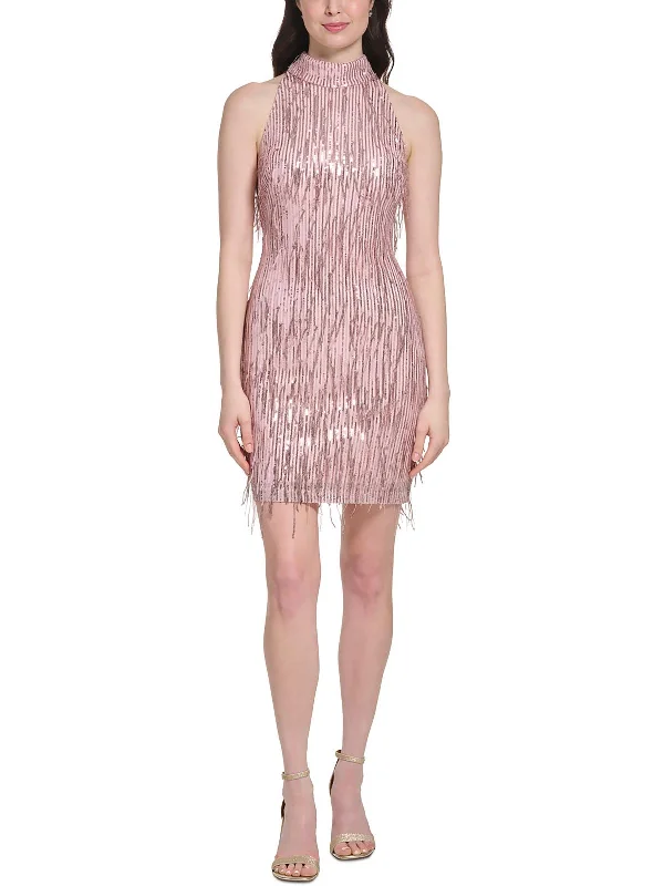 Design sense Womens Sequined Short Cocktail And Party Dress