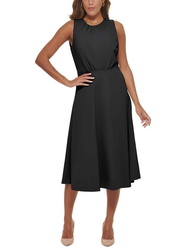 Sports Casual Style Womens Sleeveless Open Back Midi Dress