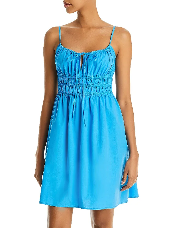 Sports Comfort Style Womens Smocked Mini Sundress