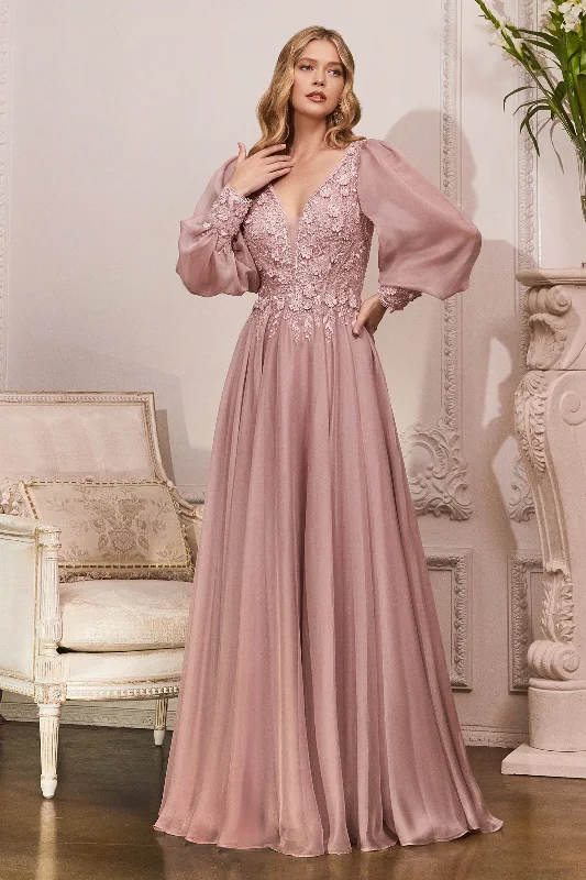 Single-shoulder Neck Design Cinderella Divine CD0183 Dress