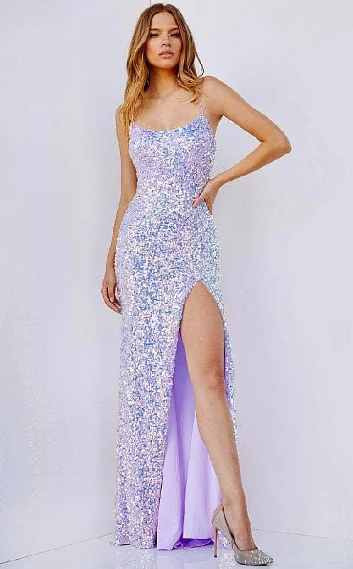 Party Wear JVN by Jovani JVN24200 - Scoop Sleeveless Prom Dress