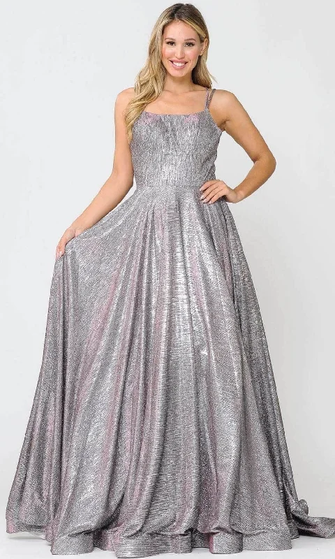 Street Style Suit Poly USA 8716 - Strappy Back Glitter A-Line Prom Dress