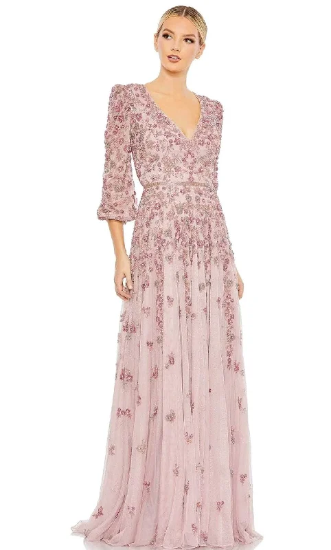 Energetic Mac Duggal 5497 - 3D Florals Long Dress