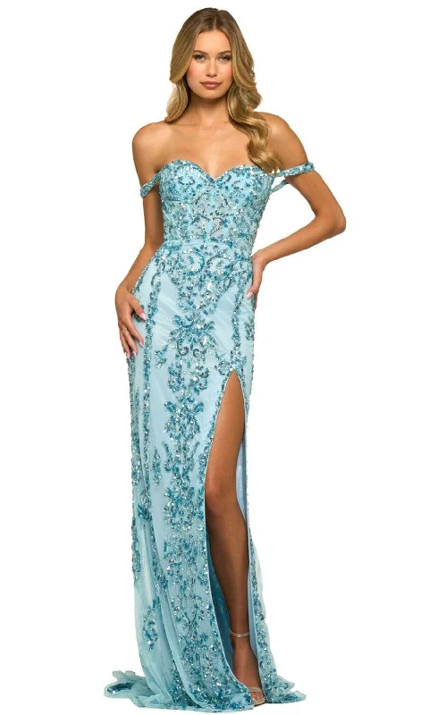 Stand-up collar design Sherri Hill 55445 - Sweetheart Off-Shoulder Evening Gown