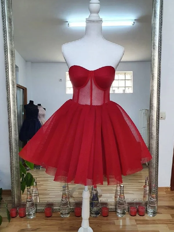 Fashion Style Sweetheart Neck Short Red Prom Dresses, Short Red Formal Graduation Homecoming Dresses,DS1657 Fashion Style Sweetheart Neck Short Red Prom Dresses, Short Red Formal Graduation Homecoming Dresses,DS1657